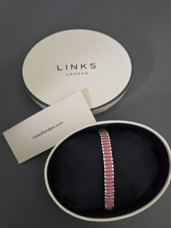 Links of London Jewelry - Links of London Pink Ribbon Bracelet with Silver Accents